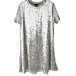 JW Style Velvet Silver White Dress